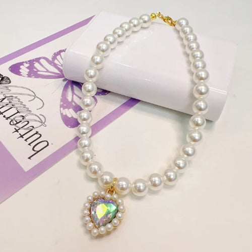 Princess Style Pet Pearl Collar for Dogs Cats - Cute Jewelry Accessory