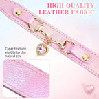 1Pc PU Leather Delicate Pet Dog Collar, High-Quality Leather Fabric