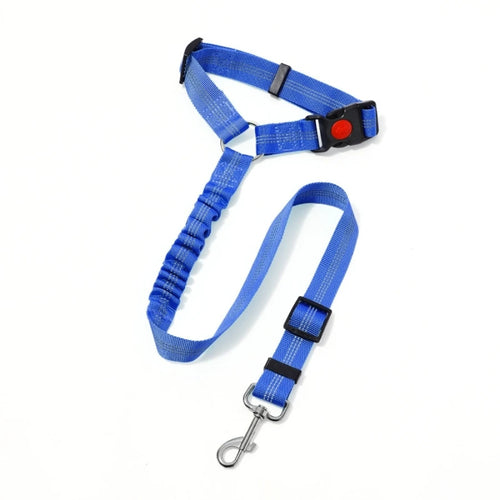 Pet products car seat belt dog leash with buffer elastic reflective
