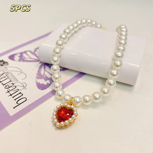 Princess Style Pet Pearl Collar for Dogs Cats - Cute Jewelry Accessory