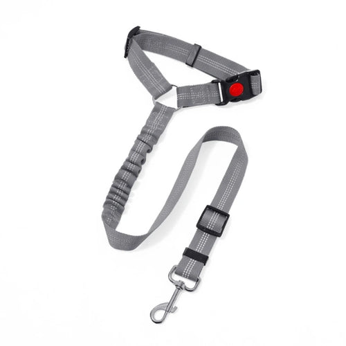 Pet products car seat belt dog leash with buffer elastic reflective
