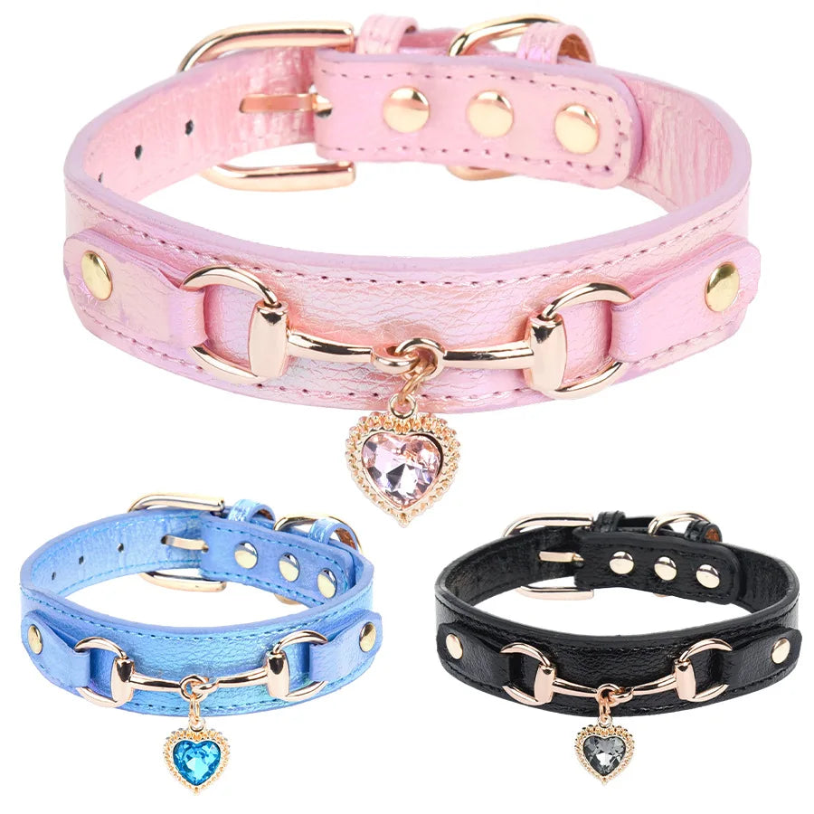 Shiny Rhinestone Pet Collar Love Jewelry Dog Collar Comfortable