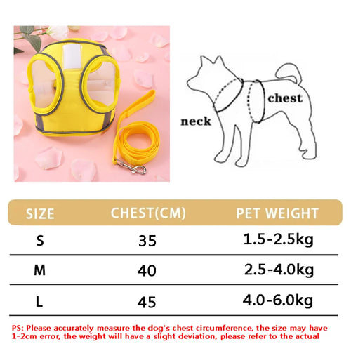 Small Dog Harness Leash Set Cute Traction Bracelet Medium Cat Collar