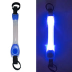 Night running pet dog safety harness collar for preventing loss.