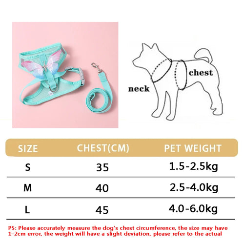 Small Dog Harness Leash Set Cute Traction Bracelet Medium Cat Collar