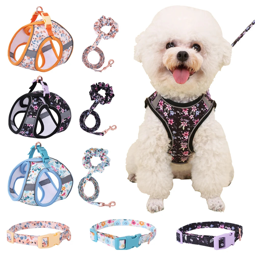 Small Dog Harness Leash Set Cute Traction Bracelet Medium Cat Collar