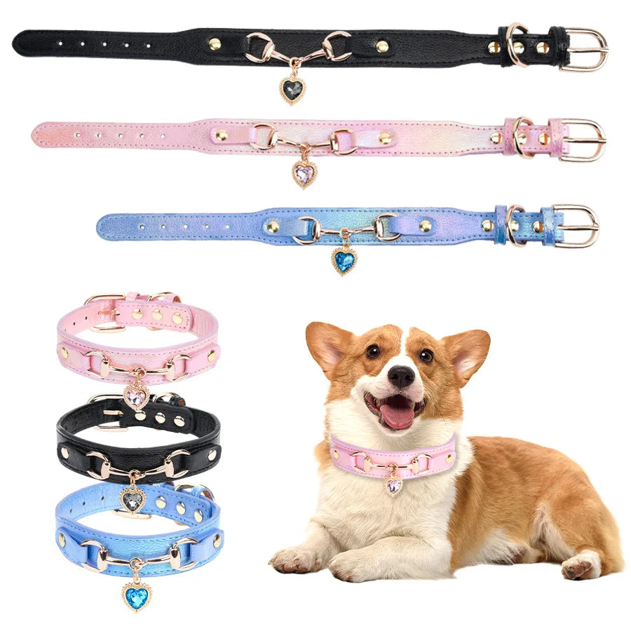 Shiny Rhinestone Pet Collar Love Jewelry Dog Collar Comfortable