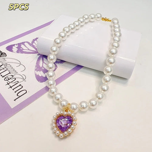 Princess Style Pet Pearl Collar for Dogs Cats - Cute Jewelry Accessory