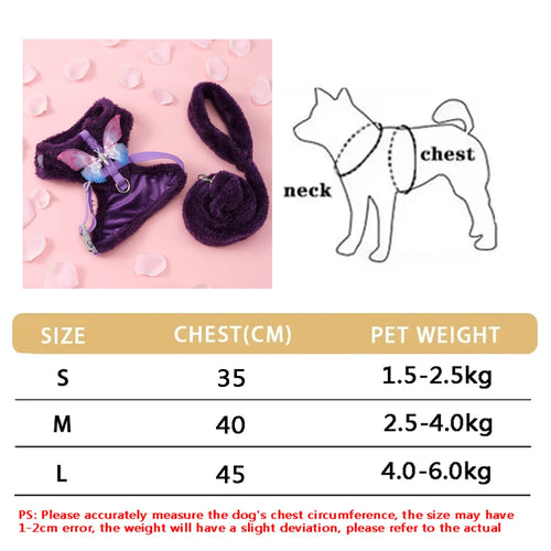 Small Dog Harness Leash Set Cute Traction Bracelet Medium Cat Collar