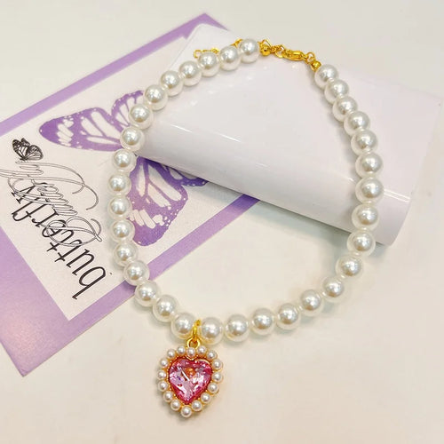Princess Style Pet Pearl Collar for Dogs Cats - Cute Jewelry Accessory