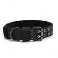 Adjustable Military Dog Collar Metal D-Ring and Buckle Working Dog