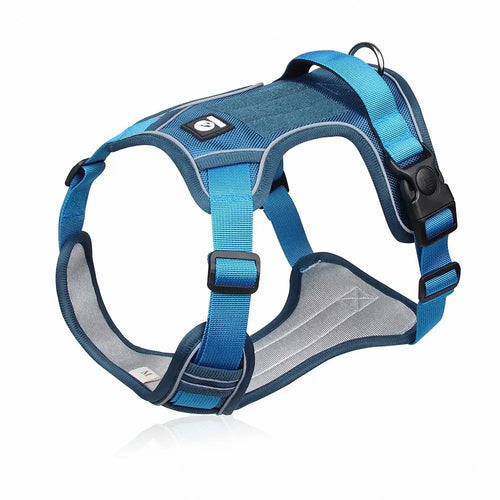 Medium Large Dog Harnesses Collar Labrador Army Reflective Adjustable