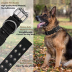 Adjustable Military Dog Collar Metal D-Ring and Buckle Working Dog