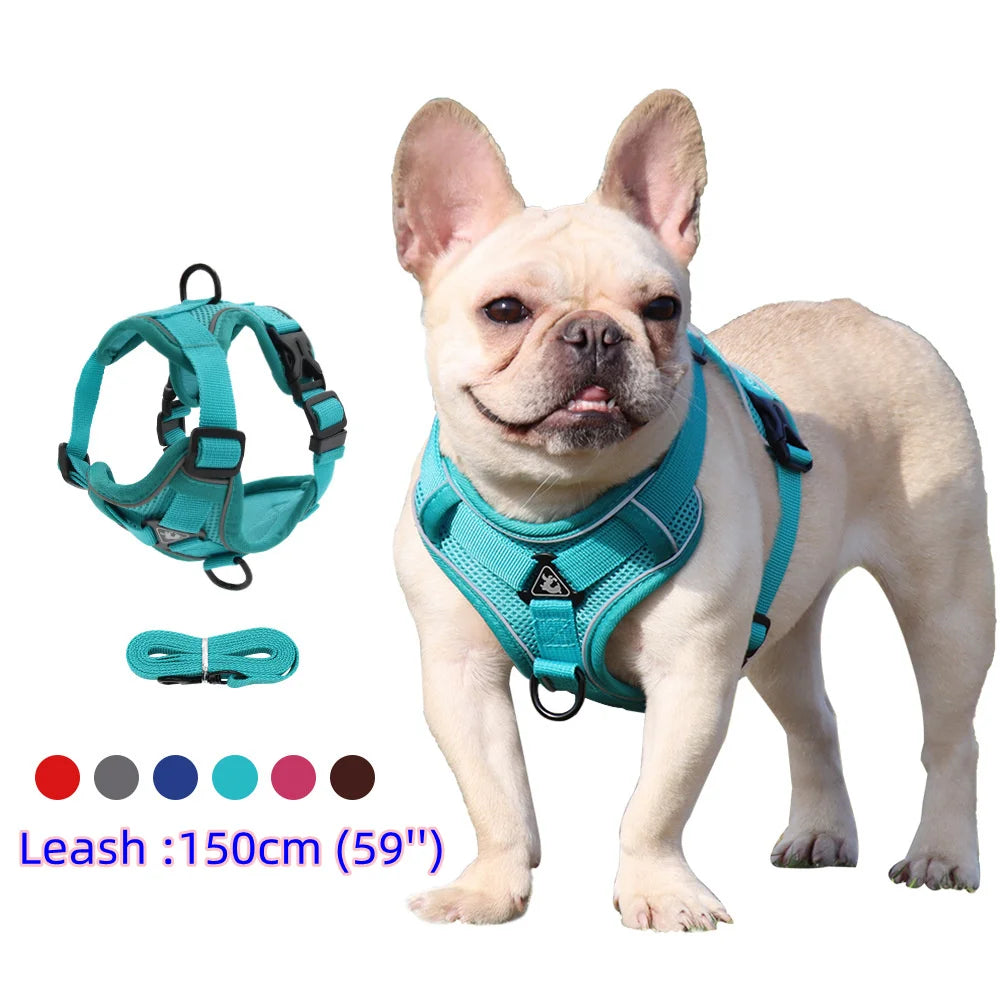 Dog Harness For Small Dog French Bulldog Pug Pitbull Puppy Pectoral Collar Chiens Supplies