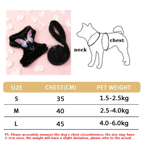 Small Dog Harness Leash Set Cute Traction Bracelet Medium Cat Collar
