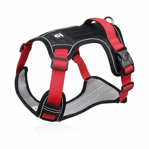 Medium Large Dog Harnesses Collar Labrador Army Reflective Adjustable