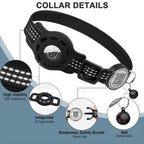 Cat GPS Collar with QR Code Tag & Airtag Case  Reflective Apple Tag