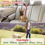 Pet products car seat belt dog leash with buffer elastic reflective