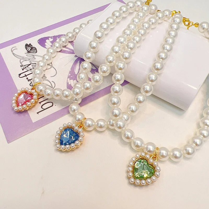 Princess Style Pet Pearl Collar for Dogs Cats - Cute Jewelry Accessory