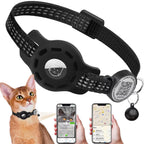 Cat GPS Collar with QR Code Tag & Airtag Case  Reflective Apple Tag