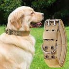 Adjustable Military Dog Collar Metal D-Ring and Buckle Working Dog