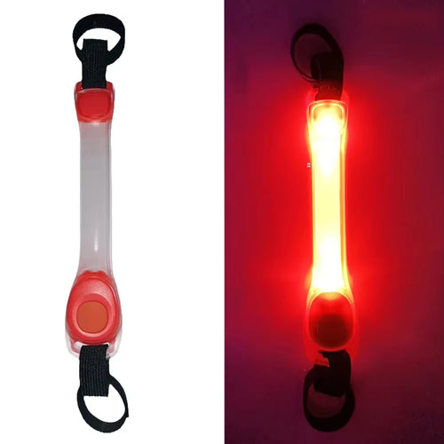 Night running pet dog safety harness collar for preventing loss.