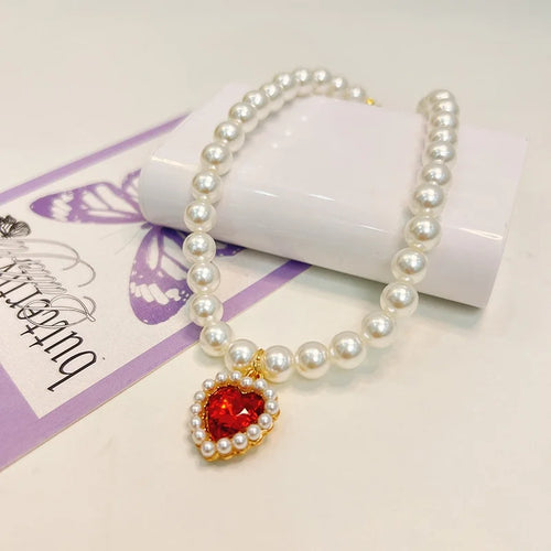 Princess Style Pet Pearl Collar for Dogs Cats - Cute Jewelry Accessory