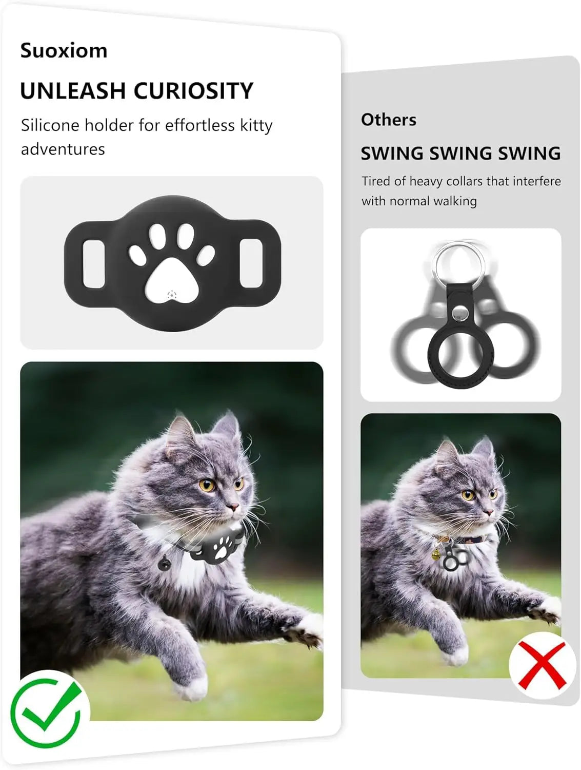 Waterproof Dog Gps Animal Tracking Collars with Reflective Strips Anti