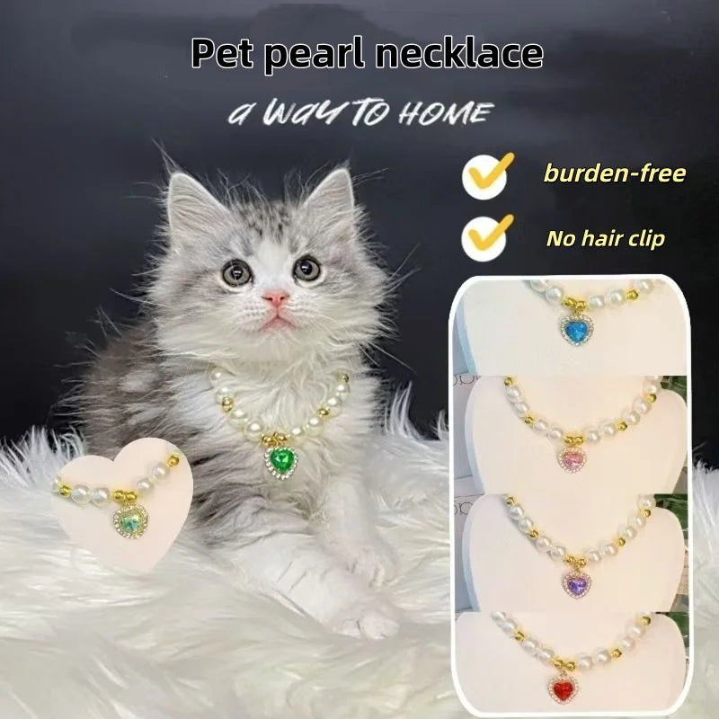 Princess Style Pet Pearl Collar for Dogs Cats - Cute Jewelry Accessory