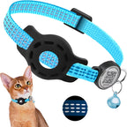 Cat GPS Collar with QR Code Tag & Airtag Case  Reflective Apple Tag
